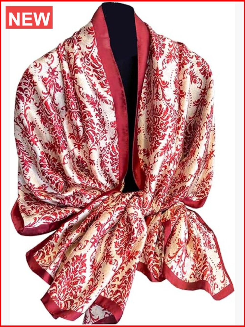Long Silky Satin Scarf Shawl Wrap for Women Dressy Lightweight Fashion Scarf